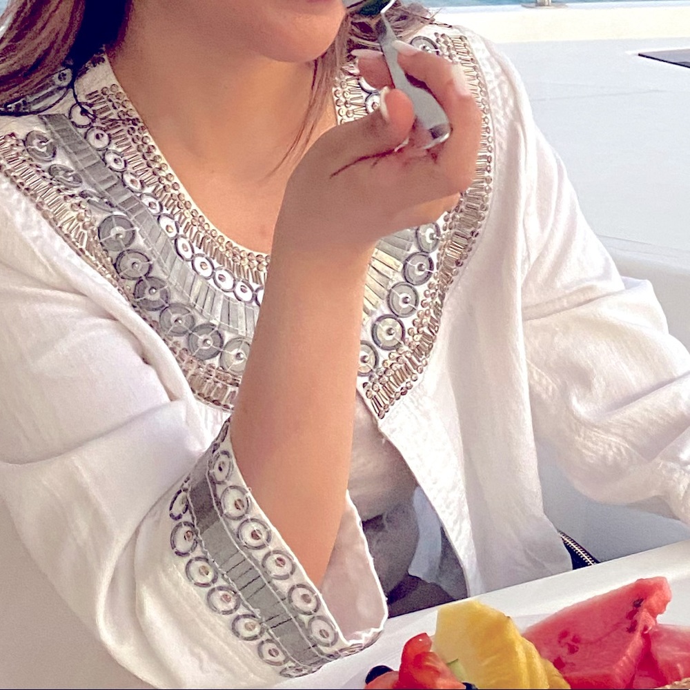 CHICOS | White jacket with design